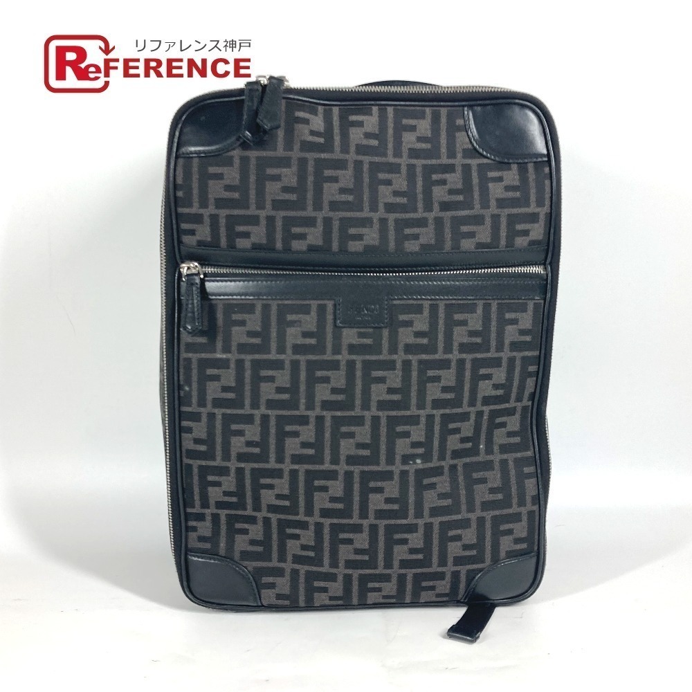 Fendi Zucca Backpack Bag Handbag Rucksack Black
